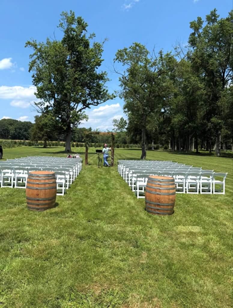 The meadow ceremony path