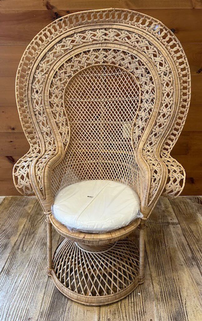 Wicker peacock chair