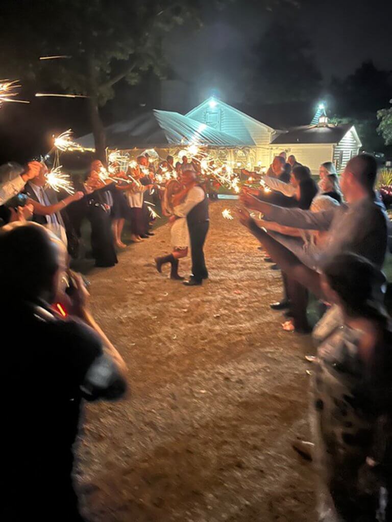 Sparkler send-off