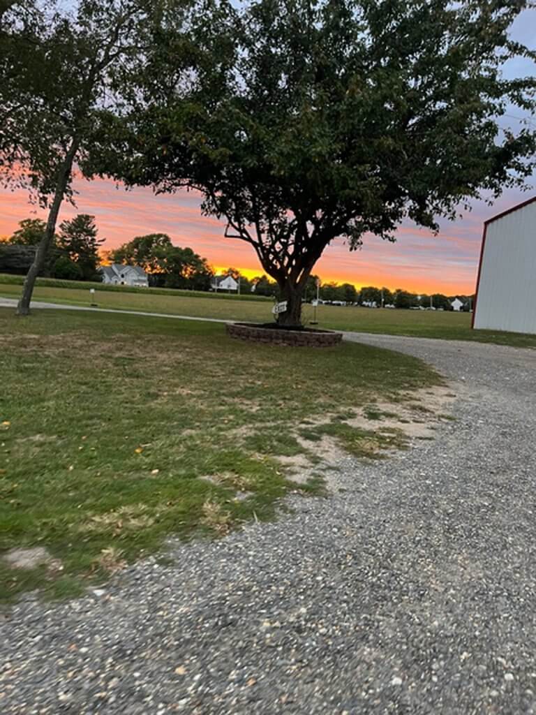 Sunset over the farm